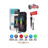 Maison Luré Rgb Işıklı ve Mikrofonlu Taşınabilir Bluetooth Hoparlör