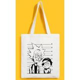 Maison Luré Rick And Morty Tasarımlı Ham Bez Çanta - Günlük Kullanım ve Hediye Alternat Omuz Çantası