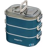 Maison Luré Saklama Kabı 1450 ml 3 Kat Çelik Bento Lunch Box Yeni Nesil Sefer Tası