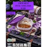 Maison Luré Saklama Kabı 2 Bölmeli Oval Yemek Kabı Sefer Tası