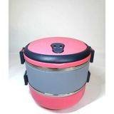 Maison Luré Saklama Kabı 2 Katlı Sefer Tası Yemek Termosu (Pembe Gri)