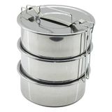 Maison Luré Saklama Kabı Sada Güneş Çelik NO-18CM 3lü Metal Sefer Tası