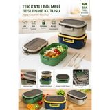 Maison Luré Saklama Kabı Tek Katlı Bölmeli Sızdırmaz Kapaklı Beslenme Kutusu