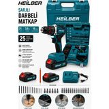 Maison Luré Şarjlı Darbeli Matkap 21V Çift Akülü 3.0AH 25 Parça Set 10 mm Akülü Vidalama - Seçenek 1