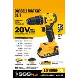 Maison Luré SGS5530 Darbeli 20 Volt 2 Amper 2 Akülü Şarjlı Vidalama Matkap Seti Akülü Vidalama - Seçenek 1