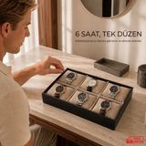 Maison Luré Şık Saat ve Takı Kutusu, Düzenli Saklama Çözümü Makyaj & Takı Organizeri - Siyah - 1 Adet - Seçenek 1