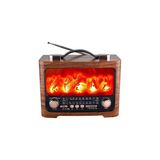 Maison Luré Şömine Görünümlü Bluetooth Radyo ve Müzik Kutusu Nostaljik Radyo