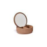 Maison Luré Terracotta Renkli Lumi Kanallı Makyaj Aynası ve Takı Kutusu Makyaj & Takı Organizeri