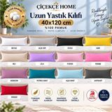 Maison Luré Uzun Yastık Kılıfı 40X120 cm %100 Pamuk Fermuarlı 1 Adet - Siyah