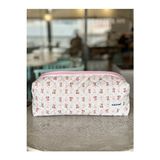 Maison Luré Xl Boy Pembe Ayıcık Desenli Seyahat Çantası - Saç Şekillendirici Için Bebek Bakım Çantası