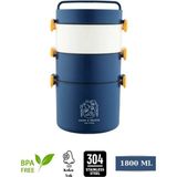 Maison Luré Yemek Kabı 1800 ml Üçkatlı Paslanmaz Çelik Sefer Tası