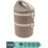 Maison Luré Yemek Kabı 1800ML 2 Katlı 4-6saat Termos Özellikli Çelik Sefer Tası