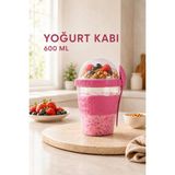 Maison Luré Yemek Kabı 600 ml Çift Bölmeli Kaşıklı Kahvaltılık Saklama Kabı