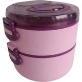 Maison Luré Yemek Kabı Çocuk Paslanmaz Çelik Beslenme Kabı Pembe Sızdırmaz Yemek Saklama Kabı