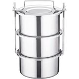 Maison Luré Yemek Kabı Krom Çelik 3 Lü Sefer Tası 16*8 cm
