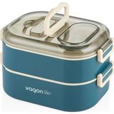 Maison Luré Yemek Kabı Vagon Life 1000ML Çift Katlı 3 Bölmeli Çelik Sefer Tası