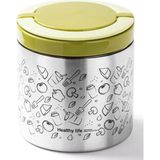 Maison Luré Yemek Termosu Sefer Tası Lunch Box Içi Dışı Çelik 630 ml Yemek Kabı - Siyah - Seçenek 1