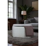 Maison Luré Yumuşacık Doku Teddy Kumaş Makyaj Masa Pufu Puf & Bench - Seçenek 1 - Siyah
