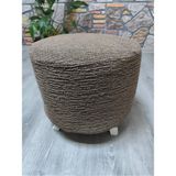 Maison Luré Yuvarlak Puf Kılıfı Puf & Bench - Seçenek 1 - Siyah