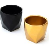 Maison Monson Moi Gold ve Moi Black Seramik 2'li Dekoratif Obje - Altın - Siyah - Standart