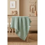 Maison Routine 4 Katlı Müslin Bebek Battaniyesi Çok Amaçlı Bebek Örtüsü %100 Pamuk 120X120 cm Mint - Nuvola - 0 - 4 Yaş