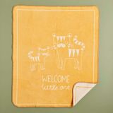 Maıson Tiger Hayvan Baskılı%60 Pamuk%33 Akrilik%7 Polyester Bebek Battaniye, Hardal, Bebek (100X120 Cm) - Standart