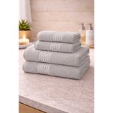 Maisonette 4’lü Banyo Havlusu Seti %100 Pamuk Premium Yumuşak Emici Havlu Seti El Yüz Havlusu Set Hamam Takımı