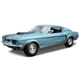 Maisto Ford Mustang Gt Cobra Jet Fb 1968 1:18 S/E Mavi Model Araba
