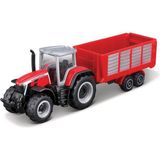 Maisto Mini Work Machines Massey Ferguson Traktör ve Römork Set 03 3+ Yaş İçin Dayanıklı Oyuncak
