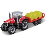 Maisto Mini Work Machines Massey Ferguson Traktör ve Römork Set 04 Oyuncak Araç Kamyon ve İş Makinesi