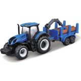 Maisto Mini Work Machines Traktör ve Römork Set 06 - 3+ Yaş İçin Dayanıklı Oyuncak Araç