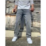 Majesteleri Store Erkek Baggy Kot Pantolon Rahat Kalıp Oversize Model Salaş Kesim - 31 - Gri