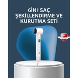 Majeur 6in1 Saç Şekillendirme Seti Yüksek Hızlı Motor Negatif Iyon LCD Ekran