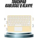 Majeur Android ve Ios Uyumlu Bluetooth Klavye Touchpad Slim Kablosuz Wifi Q Klavye