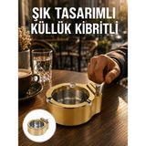Majeur Çakmak Entegreli Küllük Yeniden Doldurulabilir Metal Gövde Yeni Nesil