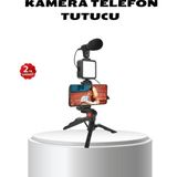 Majeur Video Çekim Kiti Tripod LED Işık Harici Mikrofon ve Bluetooth Kumanda Seti