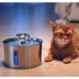 Majo Arıtmalı Kedi Köpek Paslanmaz Su Pınarı Su Seviyesi Göstergeli 2.2 Litre - Gri