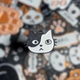 MAJO İSİMLİK SİYAH BEYAZ KEDİ 22MMX30MM