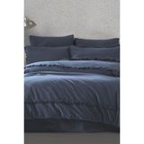 Majoli Dark Storm Maddox Çift Kişilik %100 Organik Pamuk Nevresim Takımı - Lacivert - 200 x 220 cm