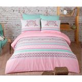 Majoli Electra Tek Kişilik Kapitoneli Nevresim Takımı 4 Mevsim Set % 100 Pamuk Ranforce Kumaş 4 Mevsim Set - 240 x 260 cm - Açık Pembe