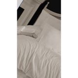 Majoli Opia %100 Pamuk Saten Çizgili Beyaz Çift Kişilik Nevresim Takımı - 200 x 220 cm
