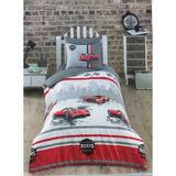 Majoli Speedy Tek Kişilik Kapitoneli Nevresim Takımı 4 Mevsim Set % 100 Pamuk Ranforce Kumaş 4 Mevsim Set - 240 x 260 cm - Kırmızı - Beyaz