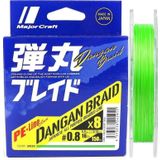 Major Craft Dangan Braid 8X İp Misina PE 0.8 0.10mm 16lb/6.9kg 150mt Yeşil