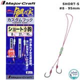 Major Craft Red Back Çiftli Tai Rubber Asist İğne #8 95mm (2 Adet)