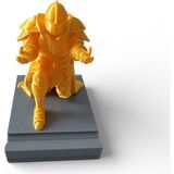 Major Hobi 3D Baskı Şövalye Kalemlik 12 cm Dekoratif Masaüstü Kalem Tutucu Ofis ve Çalışma Masası Aksesuarı - Sarı
