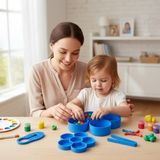 Major Hobi 7 Parçalı Duyusal Oyun Seti Montessori Aktarma ve Eleme Seti - Belirtilmemiş