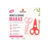 Major Hobi Çocuk Kağıt Makası 2’li Set – Güvenli Uçlu Renkli Makas - Kırmızı & Pembe