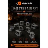 Major Hobi D&d Mini Harabe Seti Masa Üstü Rpg Terrain Dekor Modüler Oyun Aksesuarı