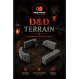 Major Hobi Dnd Dungeon Terrain Taş Duvar Seti Modüler Masa Oyunu Harita Aksesuarı