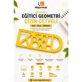 Major Hobi Eğitici Geometri Çizim Cetveli Çocuklar Için Şekilli Ölçüm Şablonu - Sarı